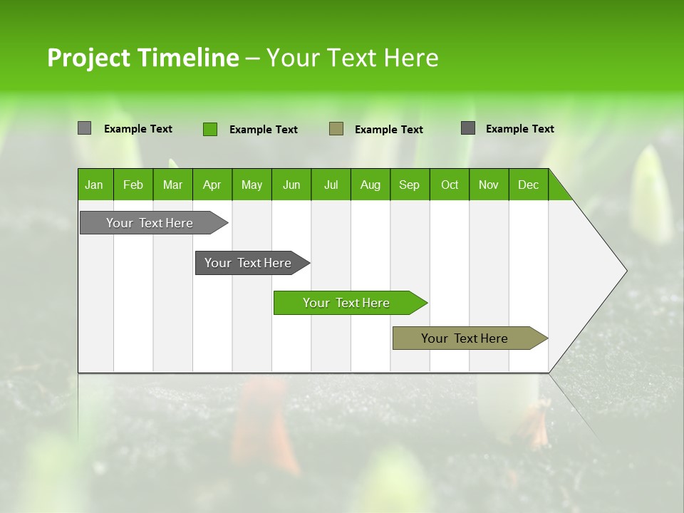 A Group Of Green Sprouts Growing From The Ground PowerPoint Template