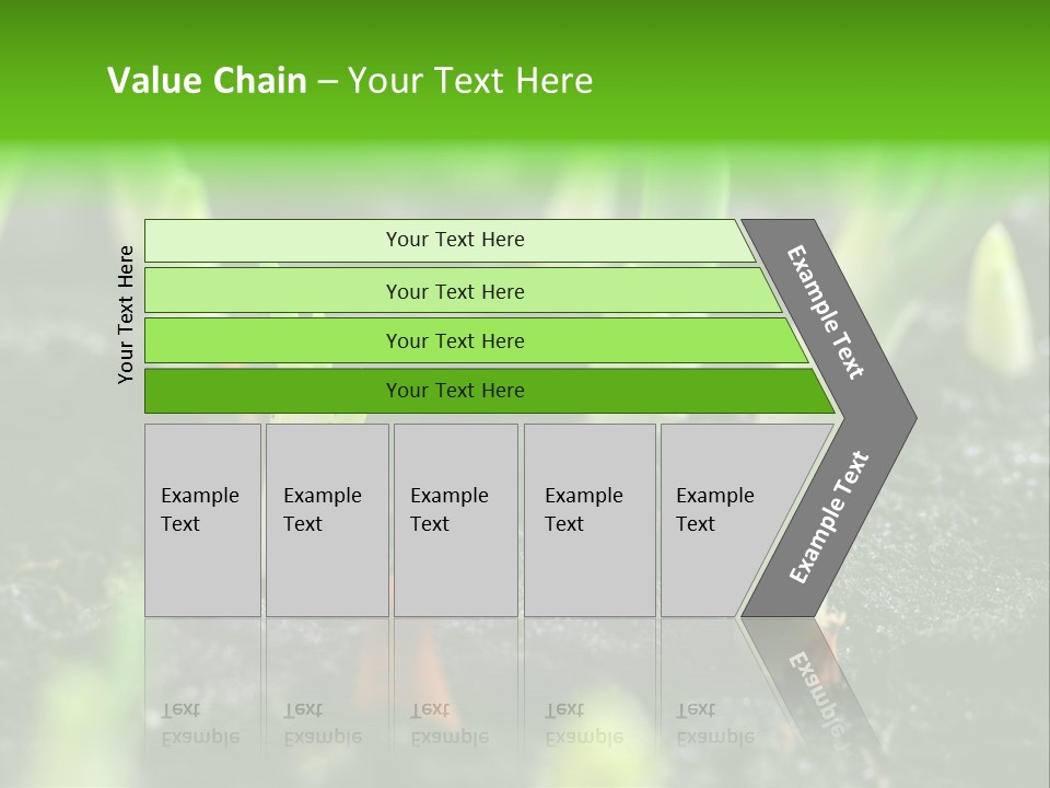 A Group Of Green Sprouts Growing From The Ground PowerPoint Template