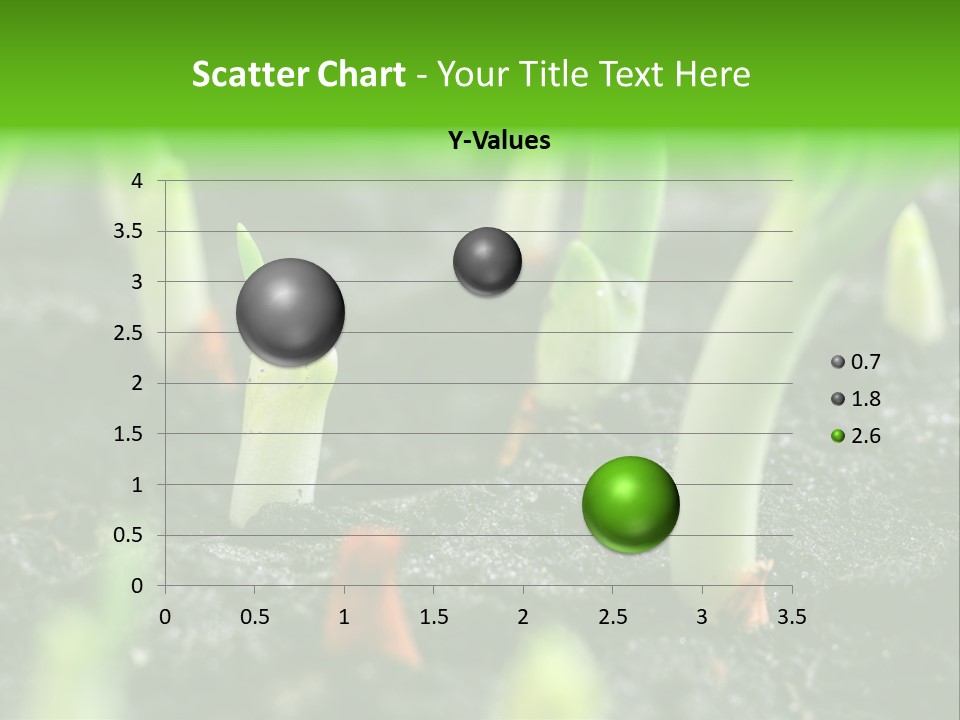 A Group Of Green Sprouts Growing From The Ground PowerPoint Template
