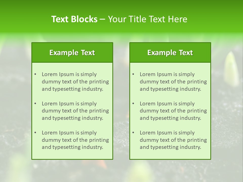 A Group Of Green Sprouts Growing From The Ground PowerPoint Template