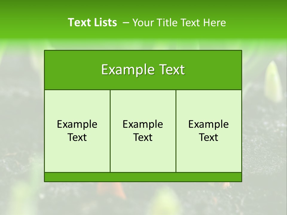 A Group Of Green Sprouts Growing From The Ground PowerPoint Template