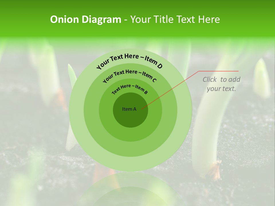 A Group Of Green Sprouts Growing From The Ground PowerPoint Template