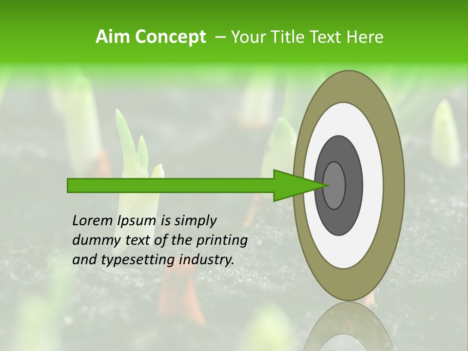 A Group Of Green Sprouts Growing From The Ground PowerPoint Template