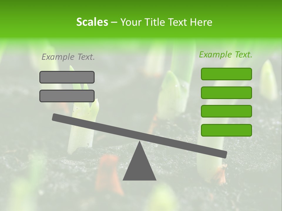 A Group Of Green Sprouts Growing From The Ground PowerPoint Template