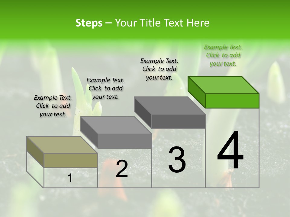 A Group Of Green Sprouts Growing From The Ground PowerPoint Template