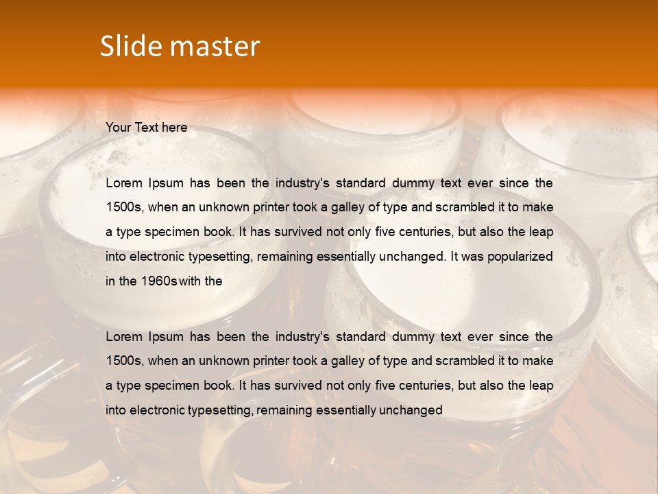 Beer Thirst Foam PowerPoint Template