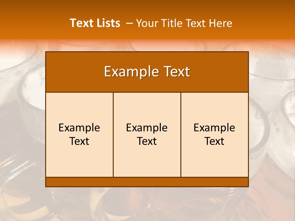 Beer Thirst Foam PowerPoint Template