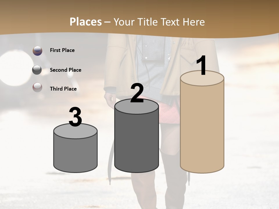 Woman Fall Evening Gown PowerPoint Template