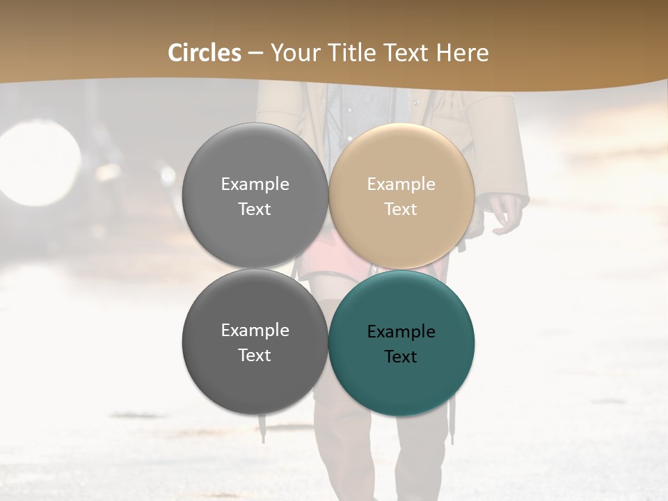 Woman Fall Evening Gown PowerPoint Template