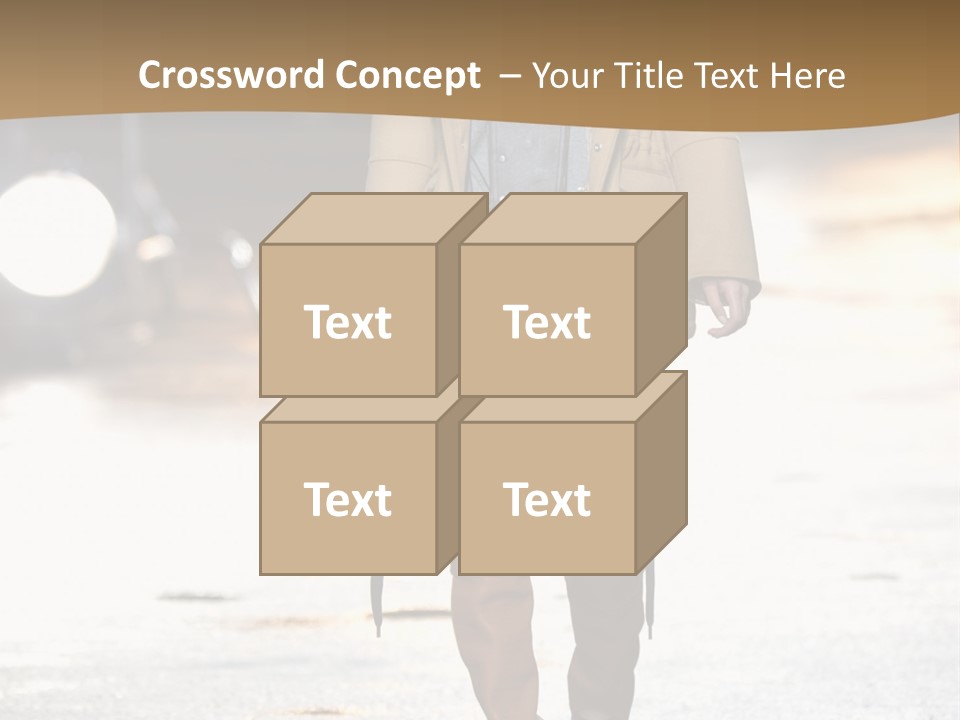 Woman Fall Evening Gown PowerPoint Template