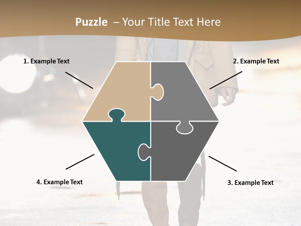 Woman Fall Evening Gown PowerPoint Template