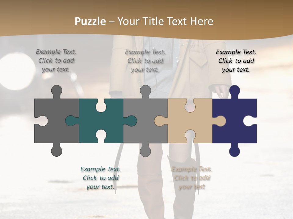 Woman Fall Evening Gown PowerPoint Template