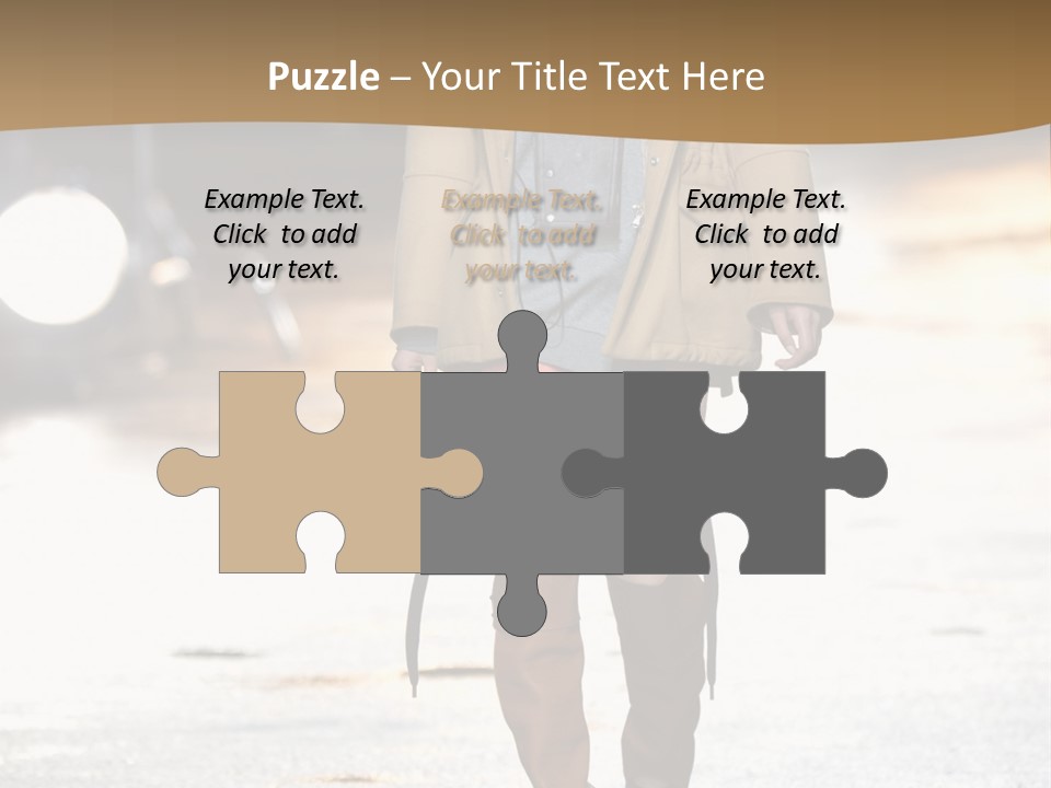 Woman Fall Evening Gown PowerPoint Template