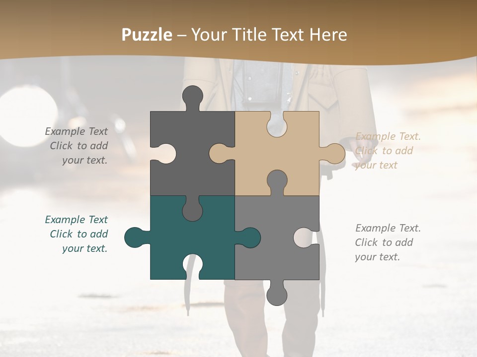 Woman Fall Evening Gown PowerPoint Template