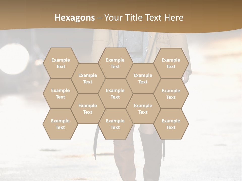 Woman Fall Evening Gown PowerPoint Template