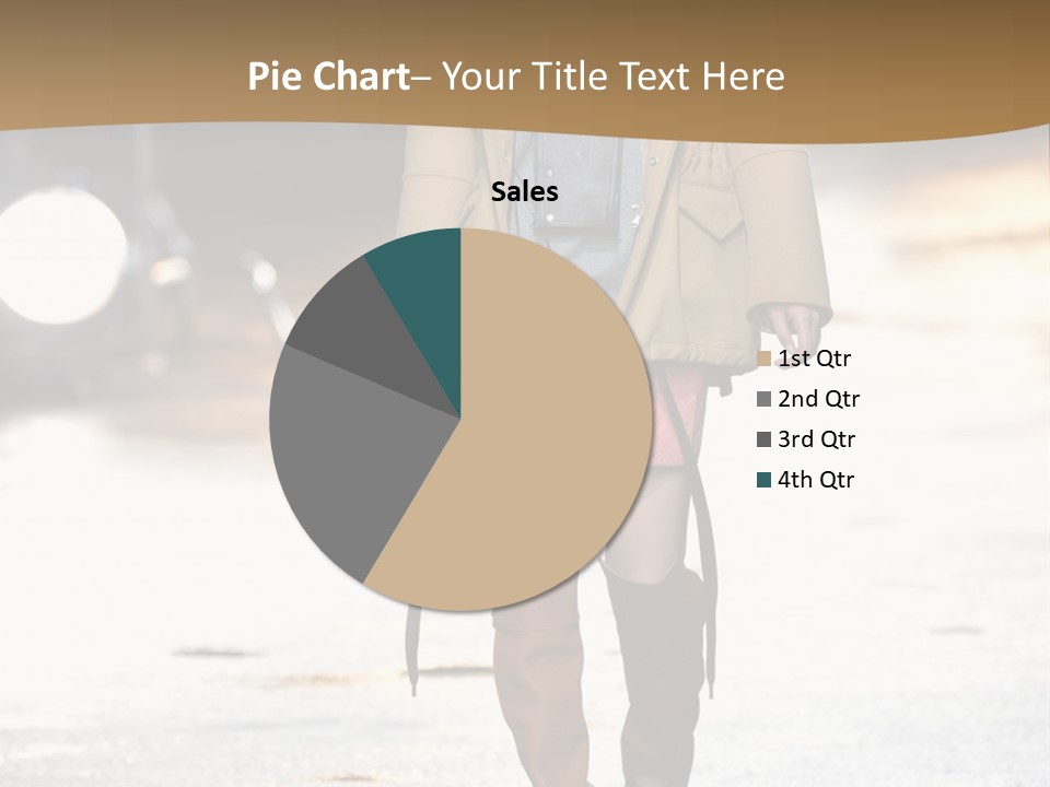 Woman Fall Evening Gown PowerPoint Template