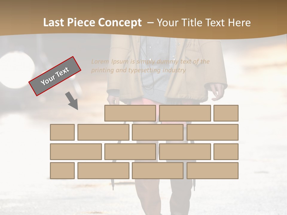 Woman Fall Evening Gown PowerPoint Template