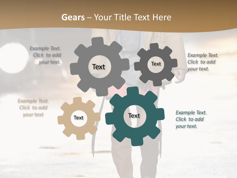 Woman Fall Evening Gown PowerPoint Template