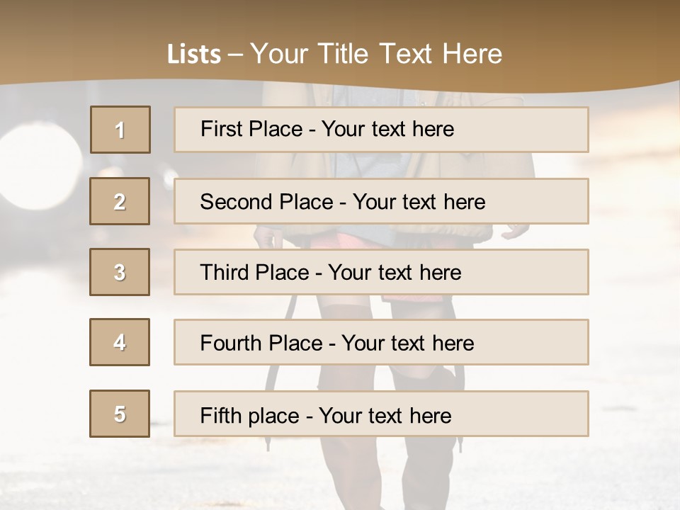 Woman Fall Evening Gown PowerPoint Template