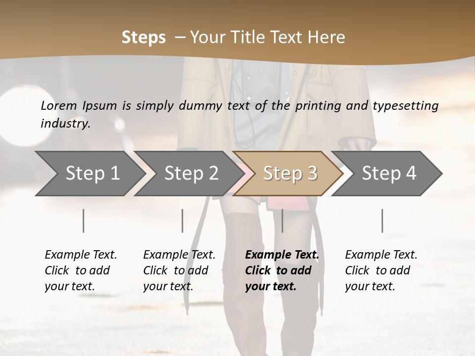 Woman Fall Evening Gown PowerPoint Template