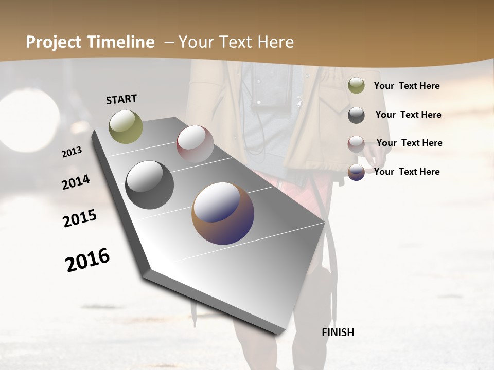 Woman Fall Evening Gown PowerPoint Template