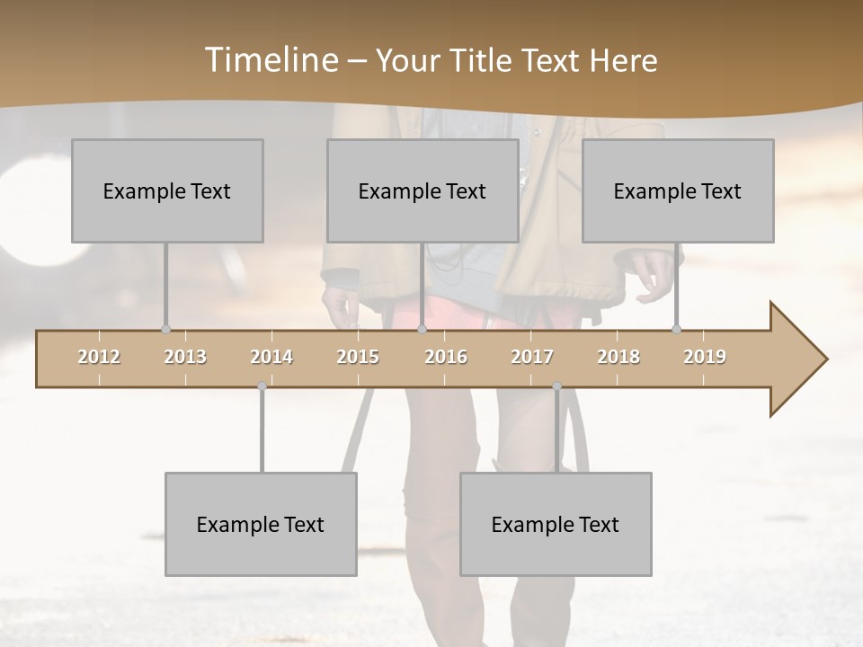 Woman Fall Evening Gown PowerPoint Template