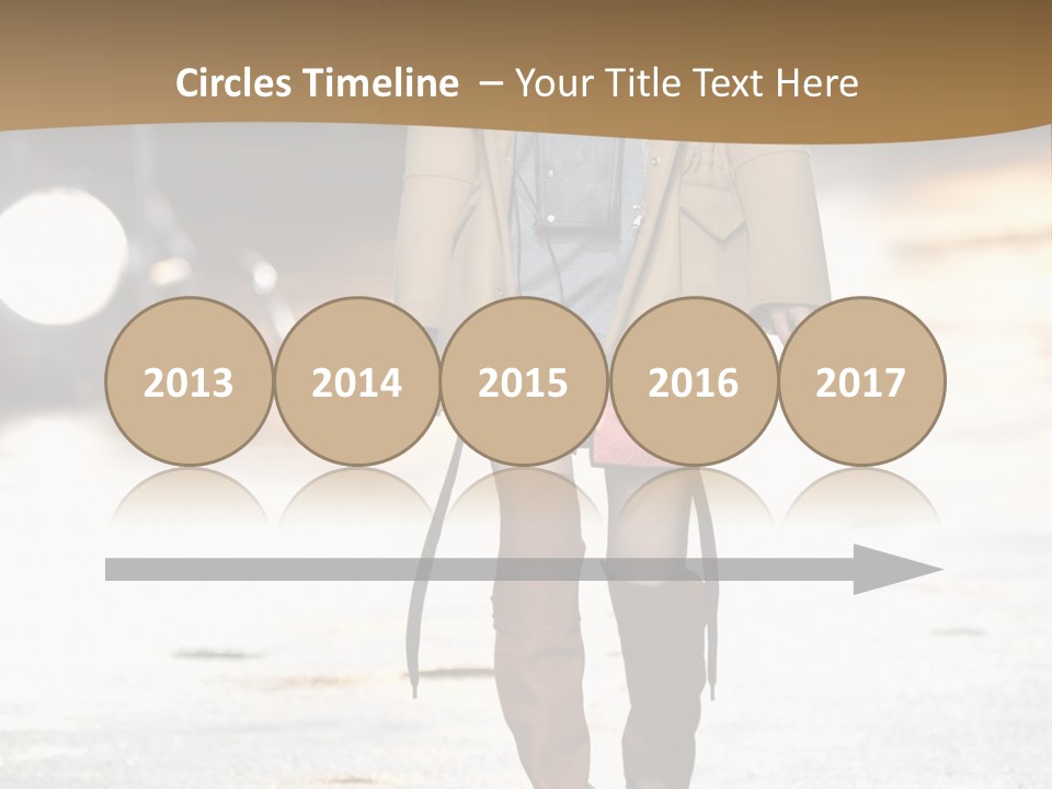 Woman Fall Evening Gown PowerPoint Template