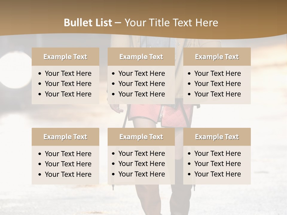 Woman Fall Evening Gown PowerPoint Template