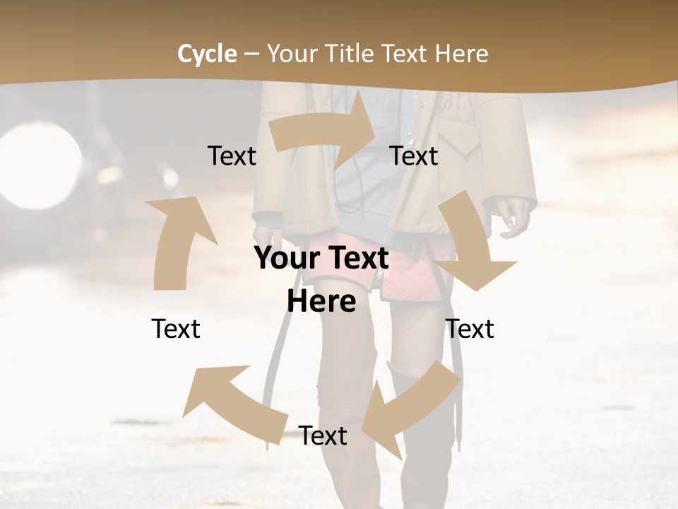 Woman Fall Evening Gown PowerPoint Template