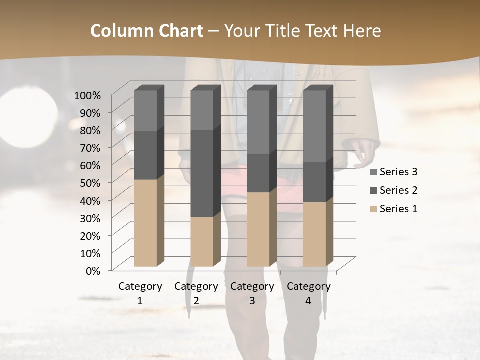 Woman Fall Evening Gown PowerPoint Template