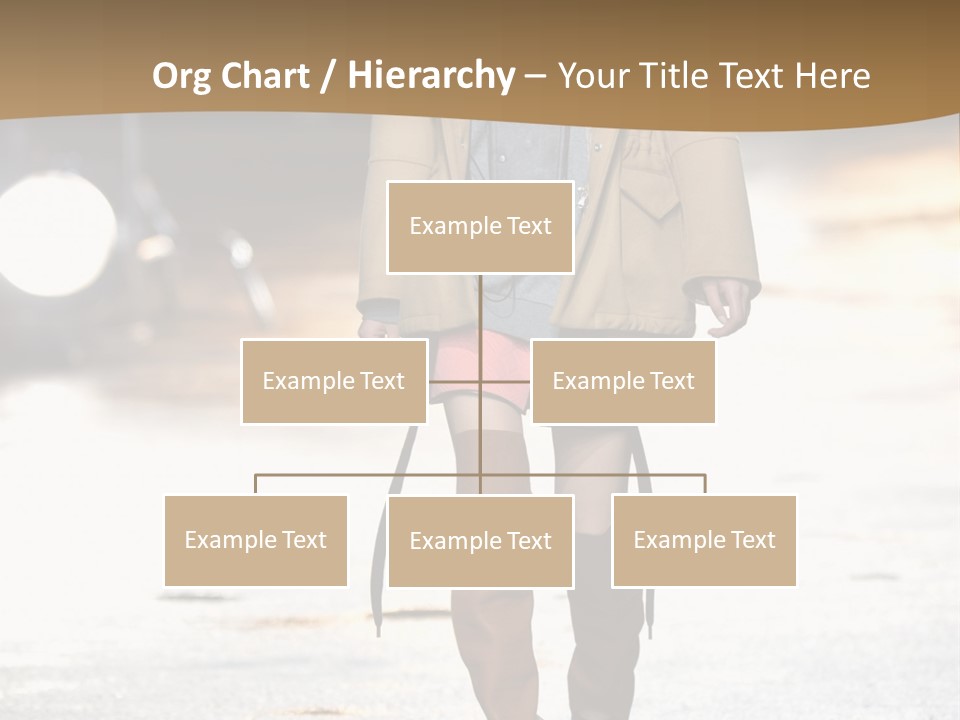 Woman Fall Evening Gown PowerPoint Template