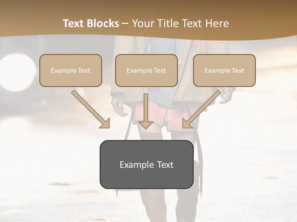 Woman Fall Evening Gown PowerPoint Template