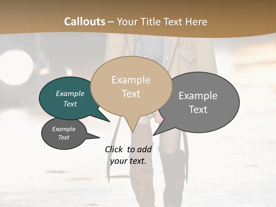 Woman Fall Evening Gown PowerPoint Template