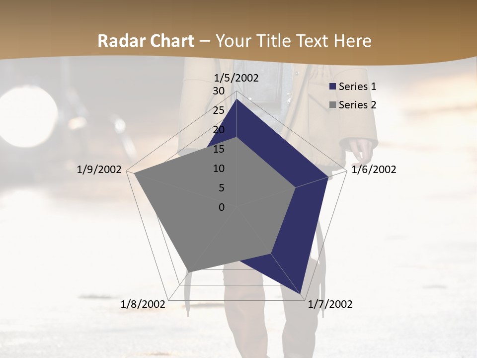 Woman Fall Evening Gown PowerPoint Template