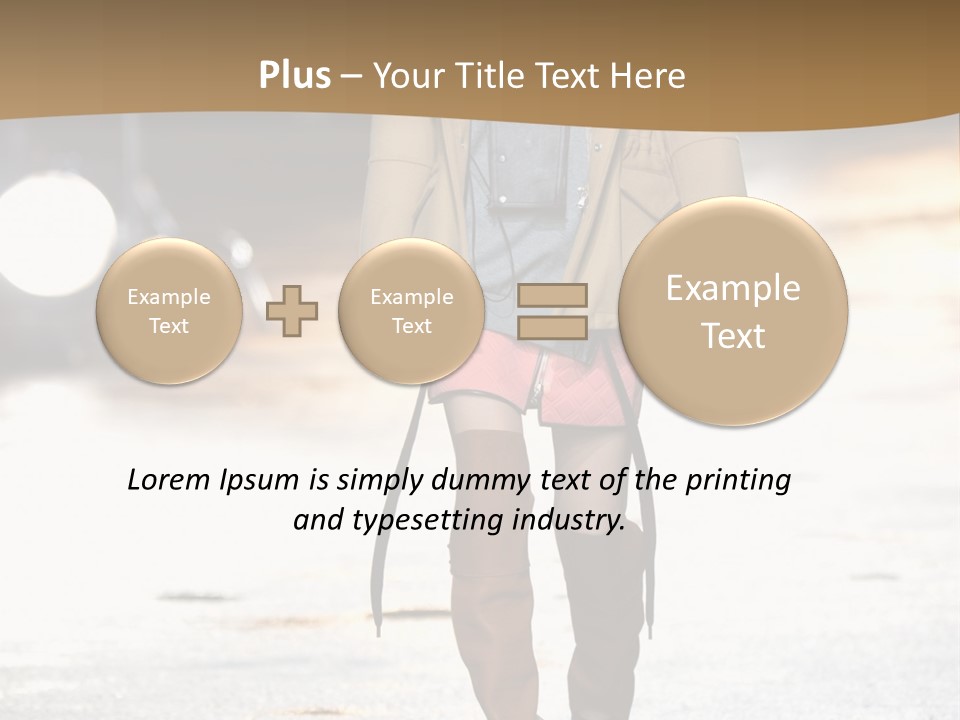 Woman Fall Evening Gown PowerPoint Template