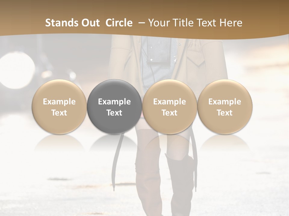 Woman Fall Evening Gown PowerPoint Template