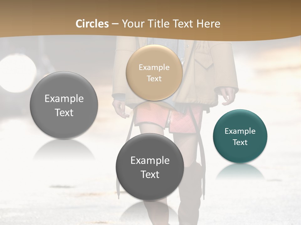 Woman Fall Evening Gown PowerPoint Template