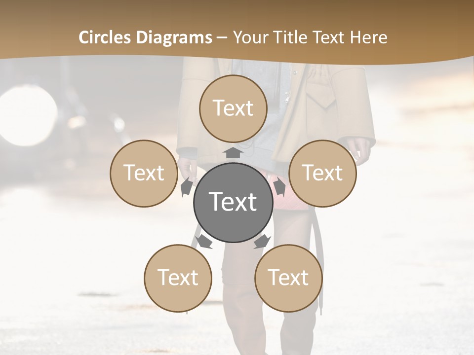 Woman Fall Evening Gown PowerPoint Template