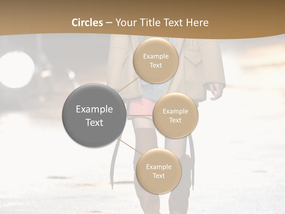 Woman Fall Evening Gown PowerPoint Template