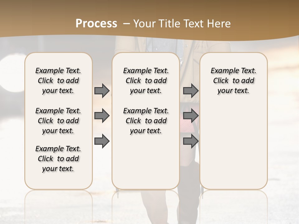 Woman Fall Evening Gown PowerPoint Template