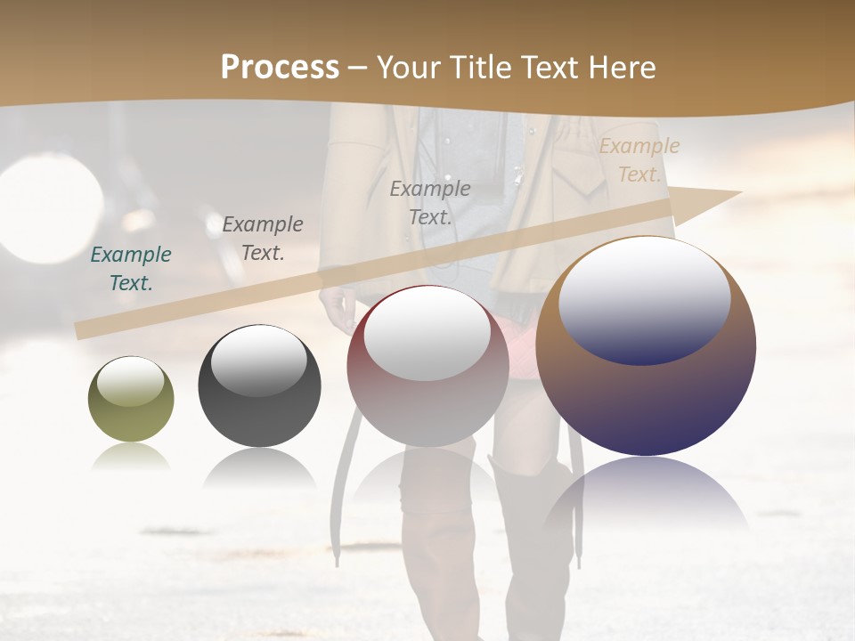 Woman Fall Evening Gown PowerPoint Template