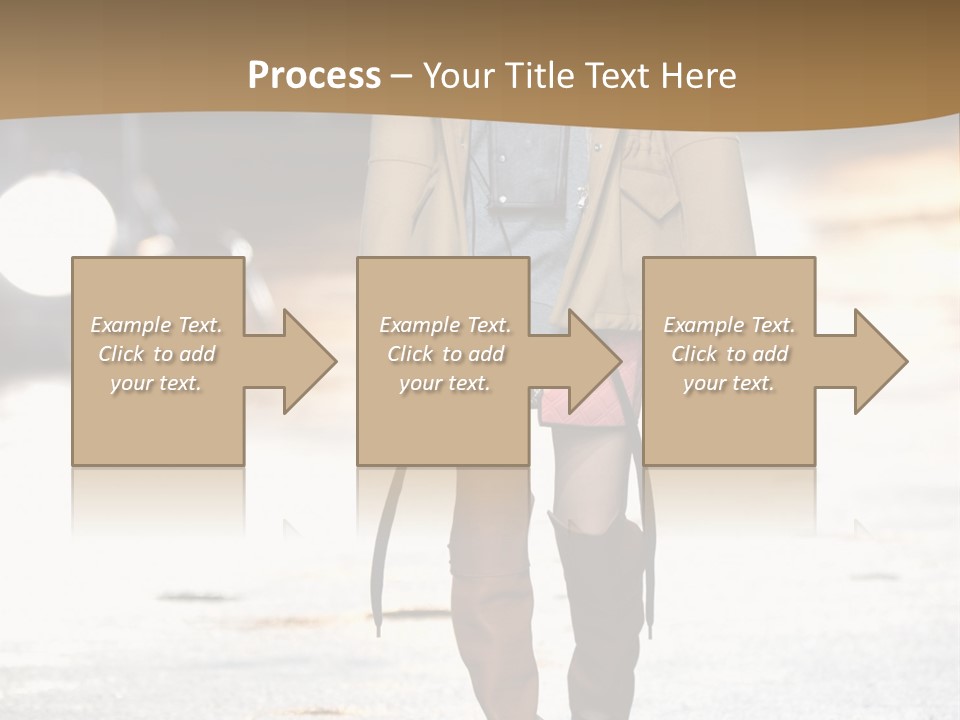 Woman Fall Evening Gown PowerPoint Template