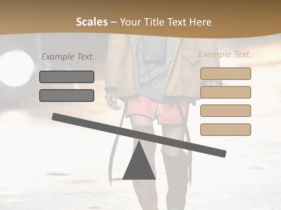Woman Fall Evening Gown PowerPoint Template
