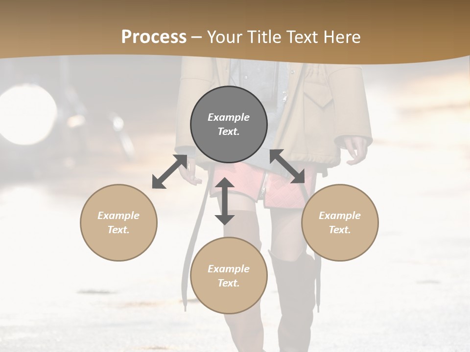 Woman Fall Evening Gown PowerPoint Template