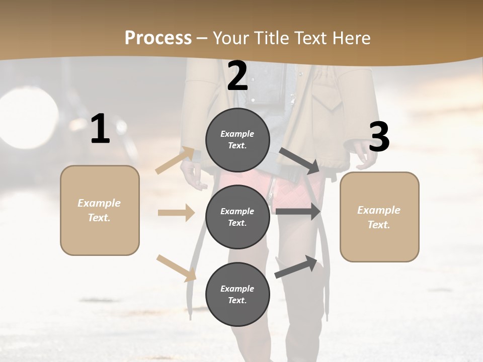 Woman Fall Evening Gown PowerPoint Template