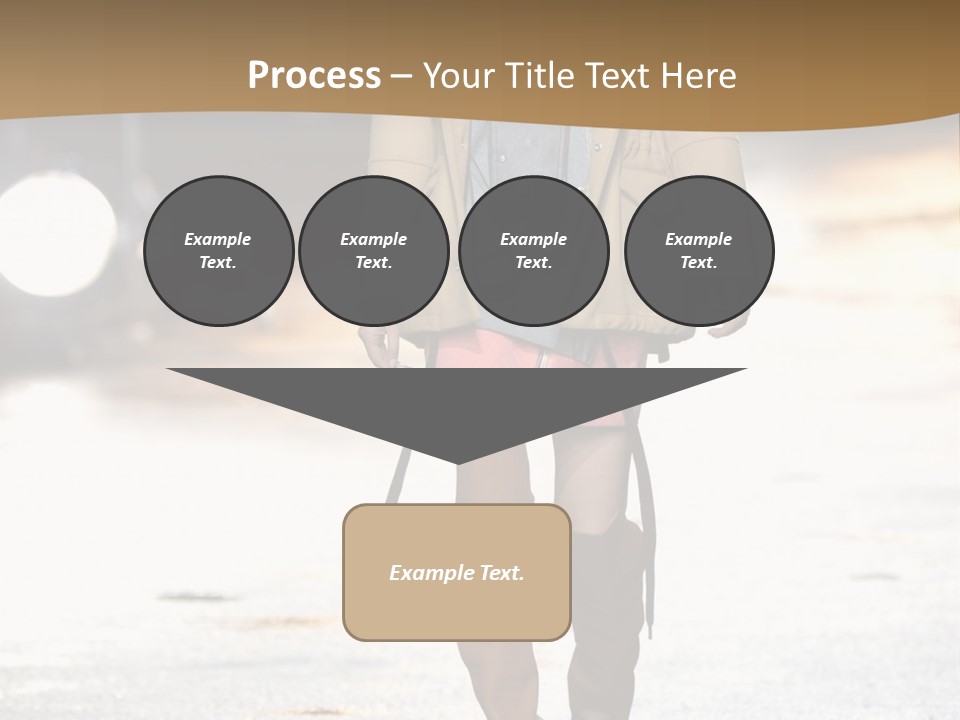 Woman Fall Evening Gown PowerPoint Template