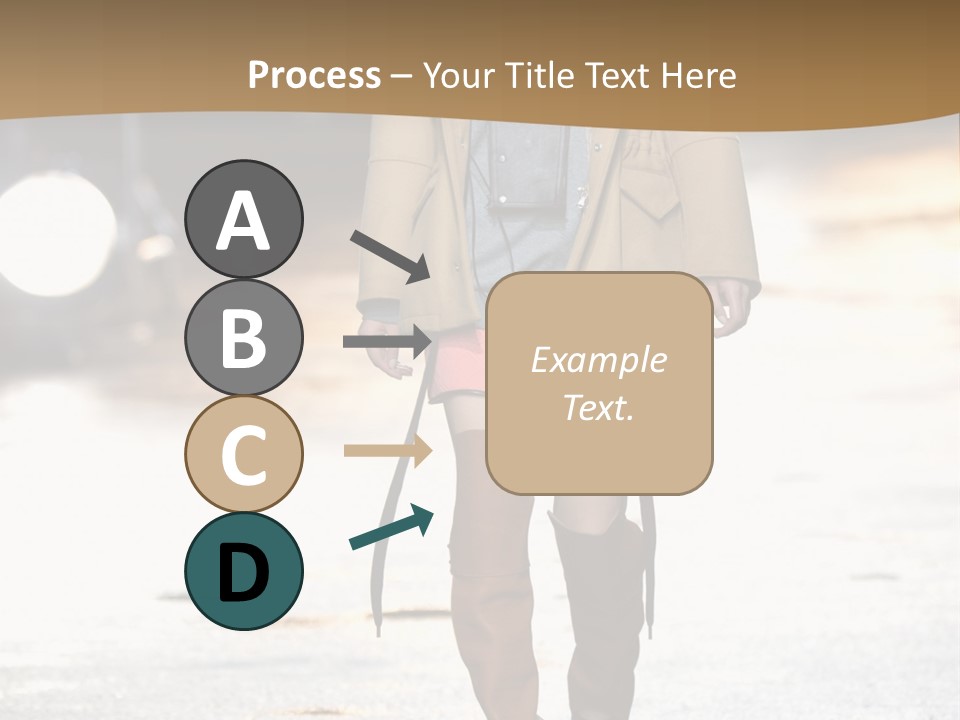 Woman Fall Evening Gown PowerPoint Template