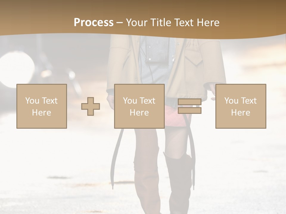 Woman Fall Evening Gown PowerPoint Template