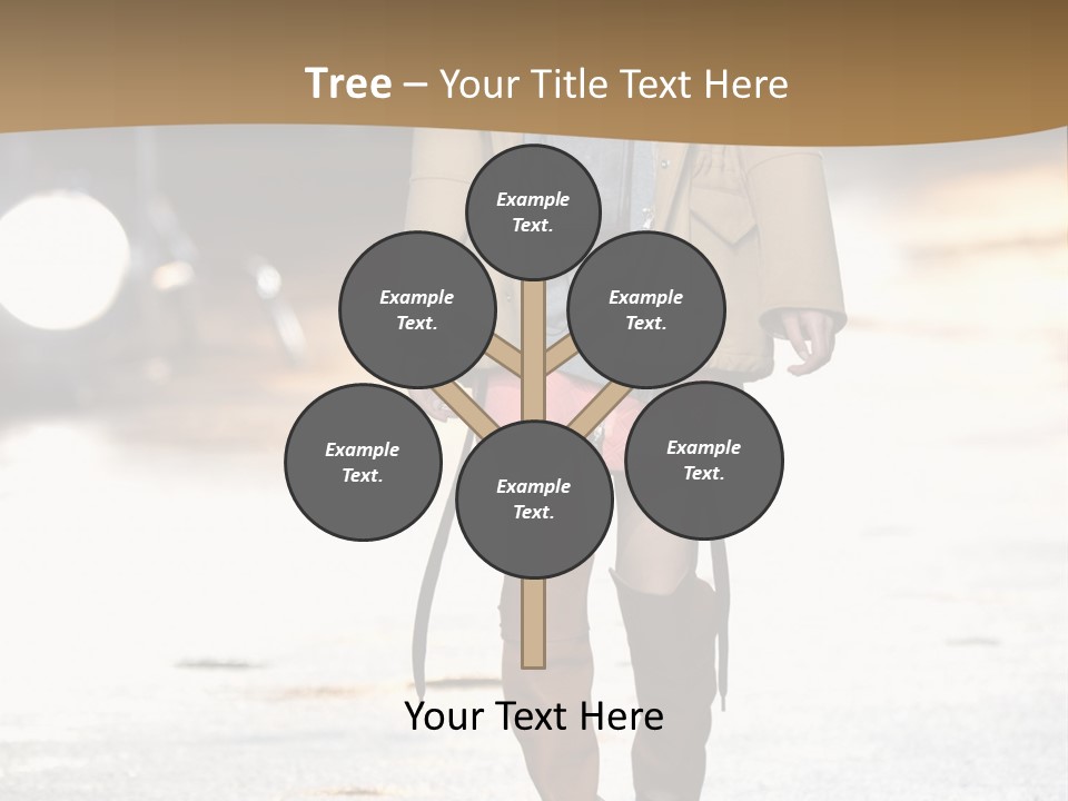 Woman Fall Evening Gown PowerPoint Template