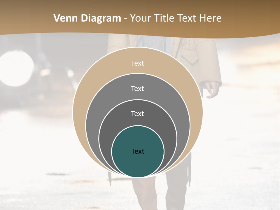 Woman Fall Evening Gown PowerPoint Template